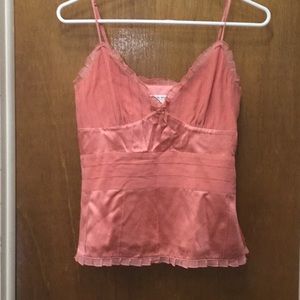 EUC.  Gorgeous coral silk top.